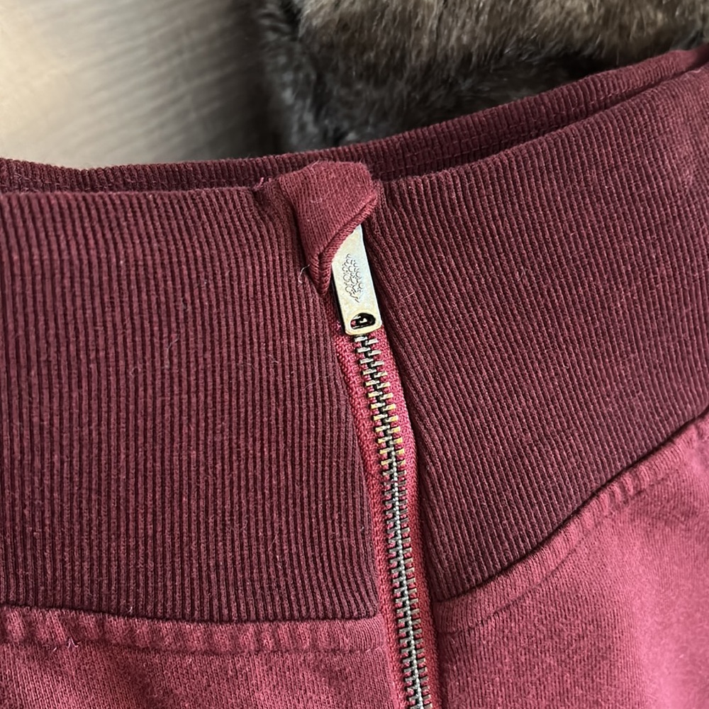 NWT Free People Movement Solid Borderline Wide Leg Pants maroon small - Picture 7 of 16